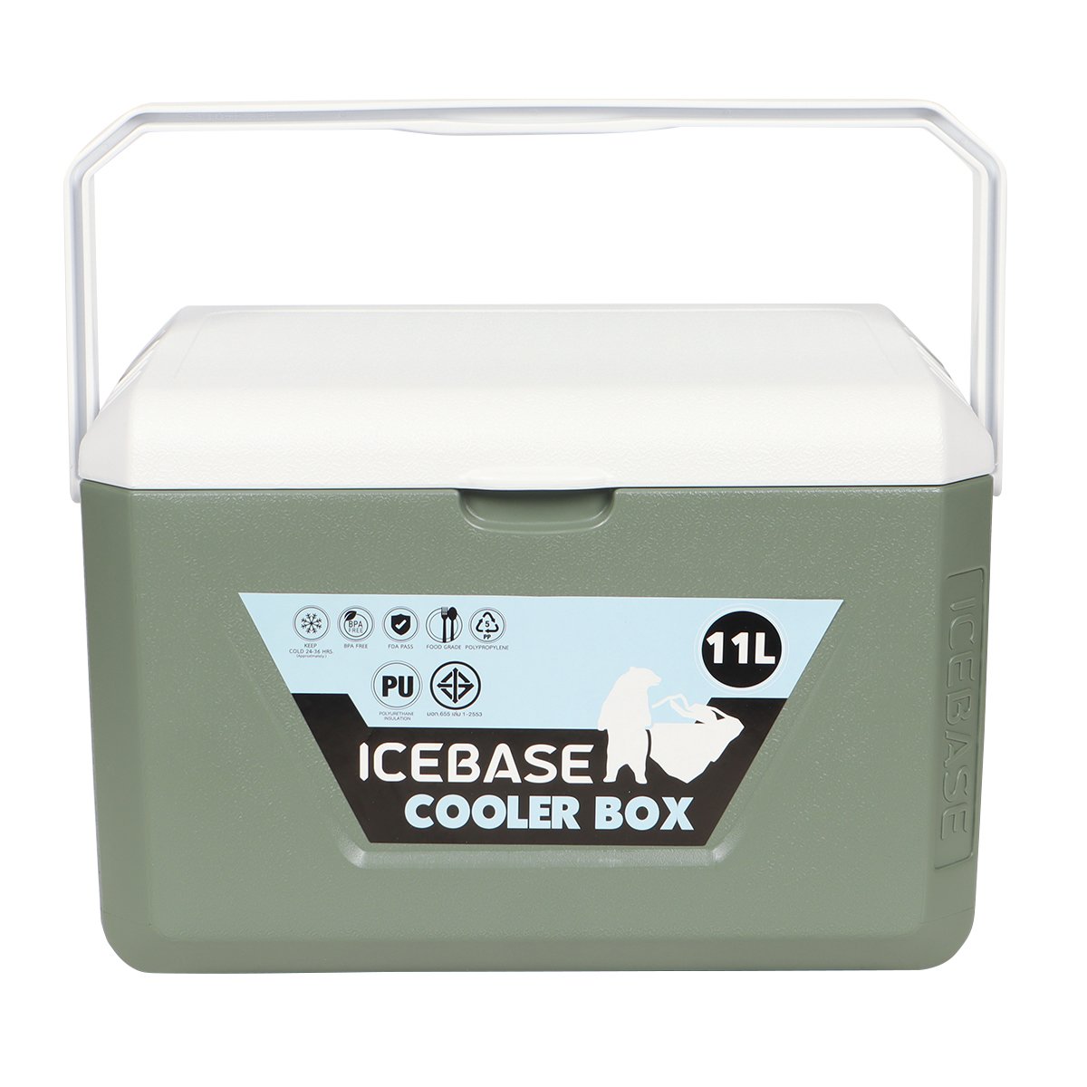 กระติกน้ำแข็งเก็บความเย็น ICEBASE รุ่น CLG-202GN (NEPTUNE) ขนาด 11 ลิตร สีเขียว_1